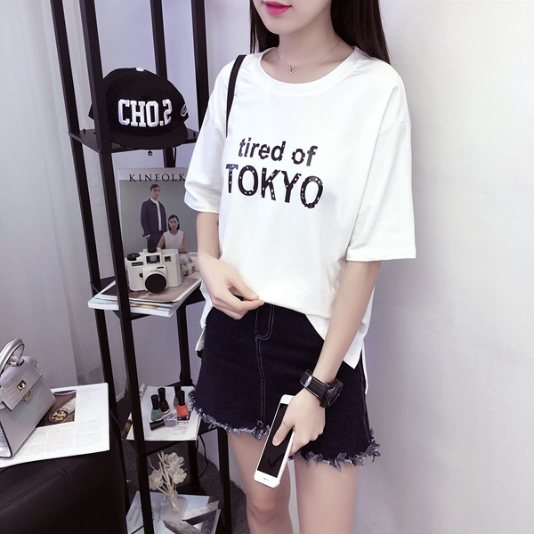 Áo thun nữ TOKYO cá tính T&D màu trắng D123