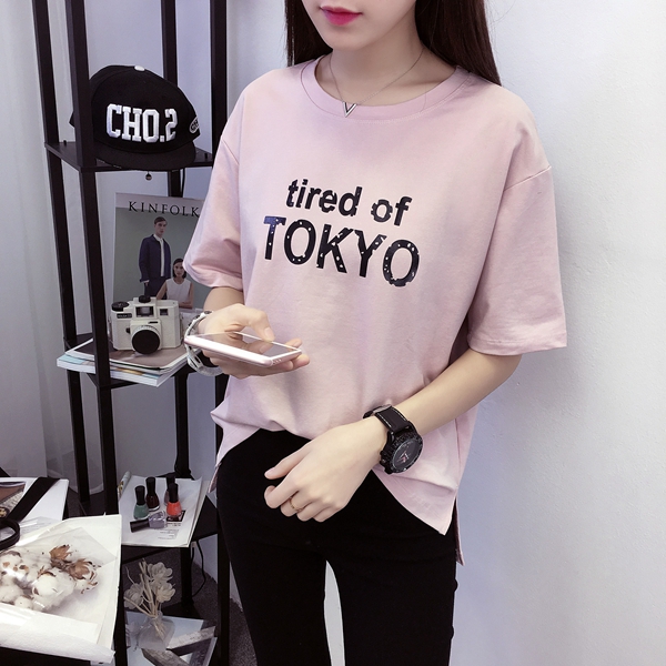 Áo thun nữ TOKYO cá tính T&D màu hồng D124