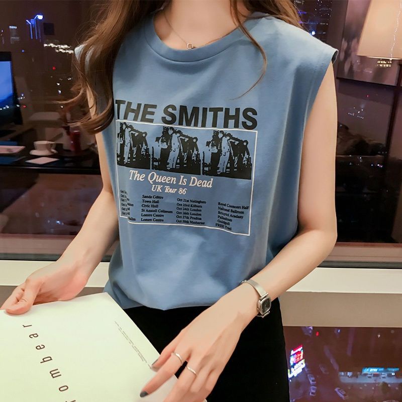 Áo thun Ba lỗ sát nách thể thao the Smiths style Hàn Quốc cực xịn Xanh BL50