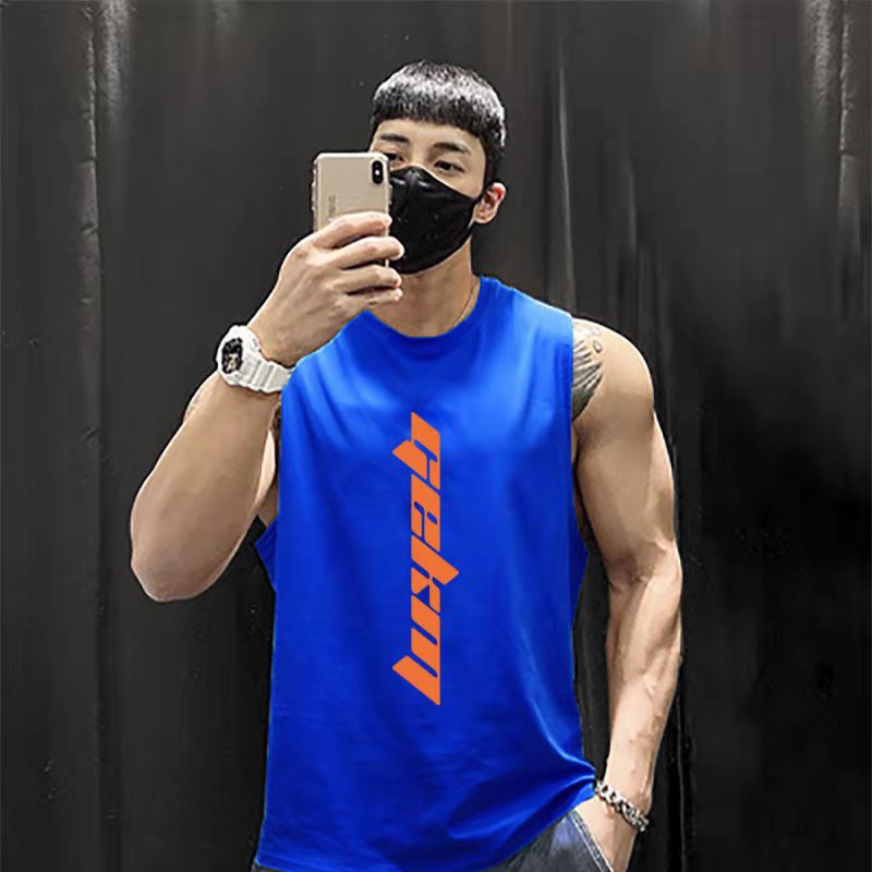 Áo thun ba lỗ thể thao, tập gym Geym XANH DƯƠNG AT532