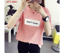 ÁO THUN NỮ DONT CARE HỒNG D187