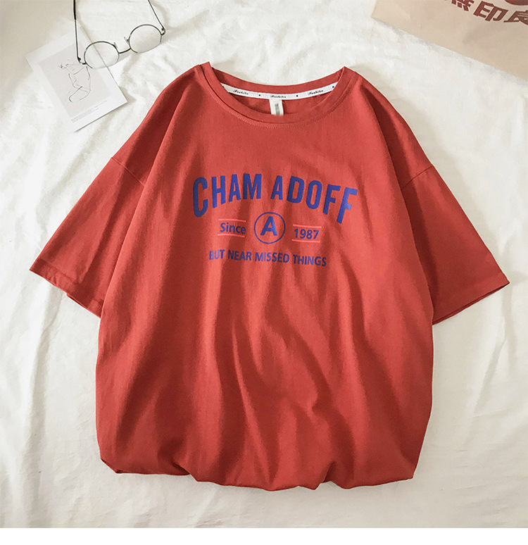 Áo Thun Nam Unisex Cham Adoff ĐỎ GẠCH AT491