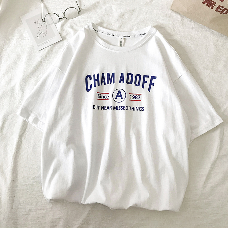 Áo Thun Nam Unisex Cham Adoff TRẮNG AT492