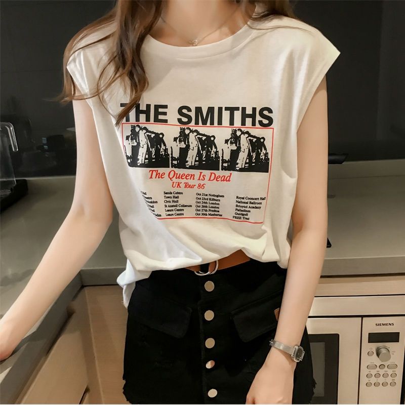 Áo thun Ba lỗ sát nách thể thao the Smiths style Hàn Quốc cực xịn Trắng BL52